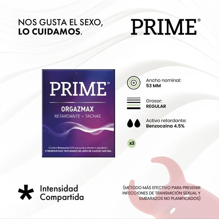 Preservativo prime Orgazmax